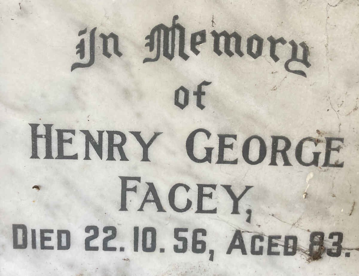 FACEY Henry George -1956
