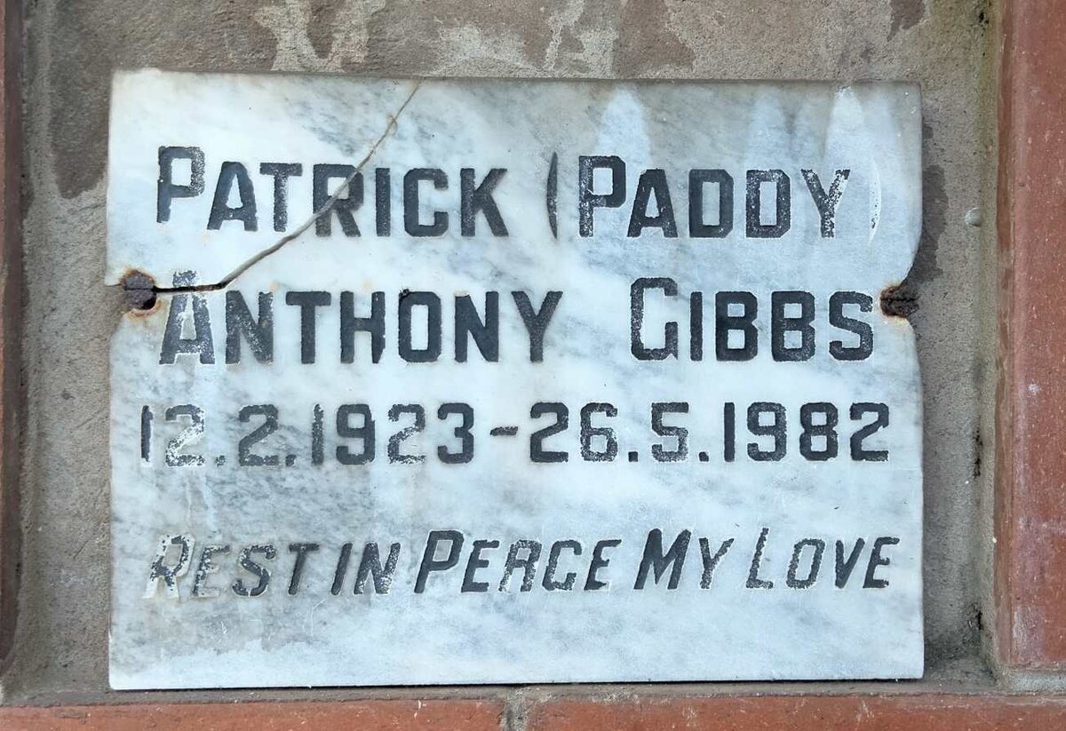 GIBBS Patrick Anthony 1923-1982