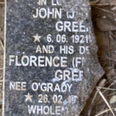 GREE?? John 1921- & Florence O'GRADY 