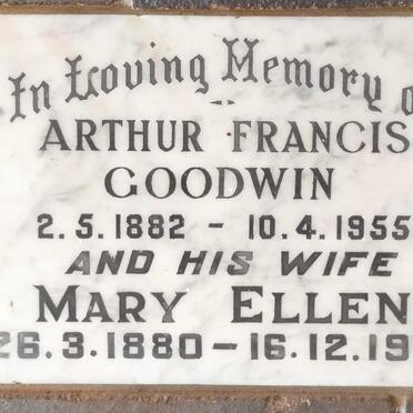 GOODWIN Arthur Francis 1882-1955 & Mary Ellen 1880-1971