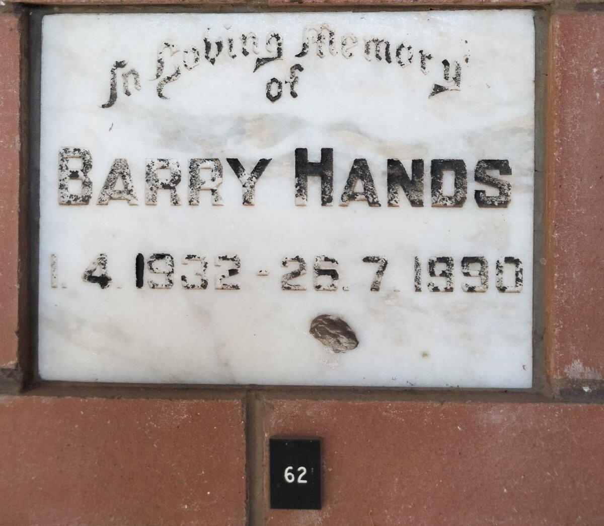 HANDS Barry 1932-1990