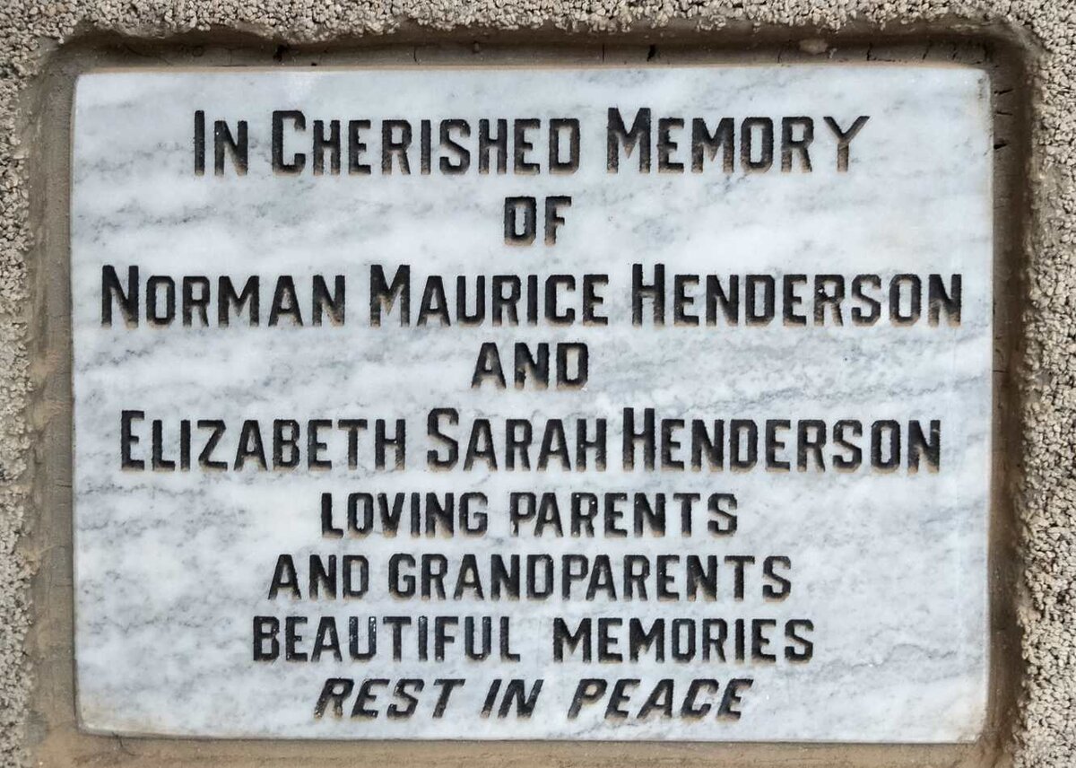 HENDERSON Norman Maurice & Elizabeth Sarah