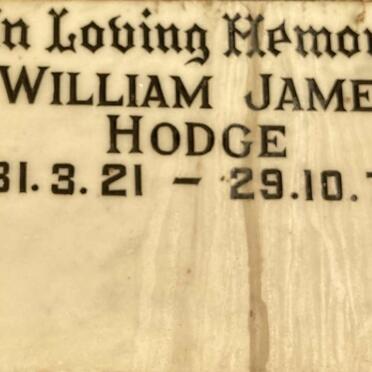 HODGE William James 1921-1971
