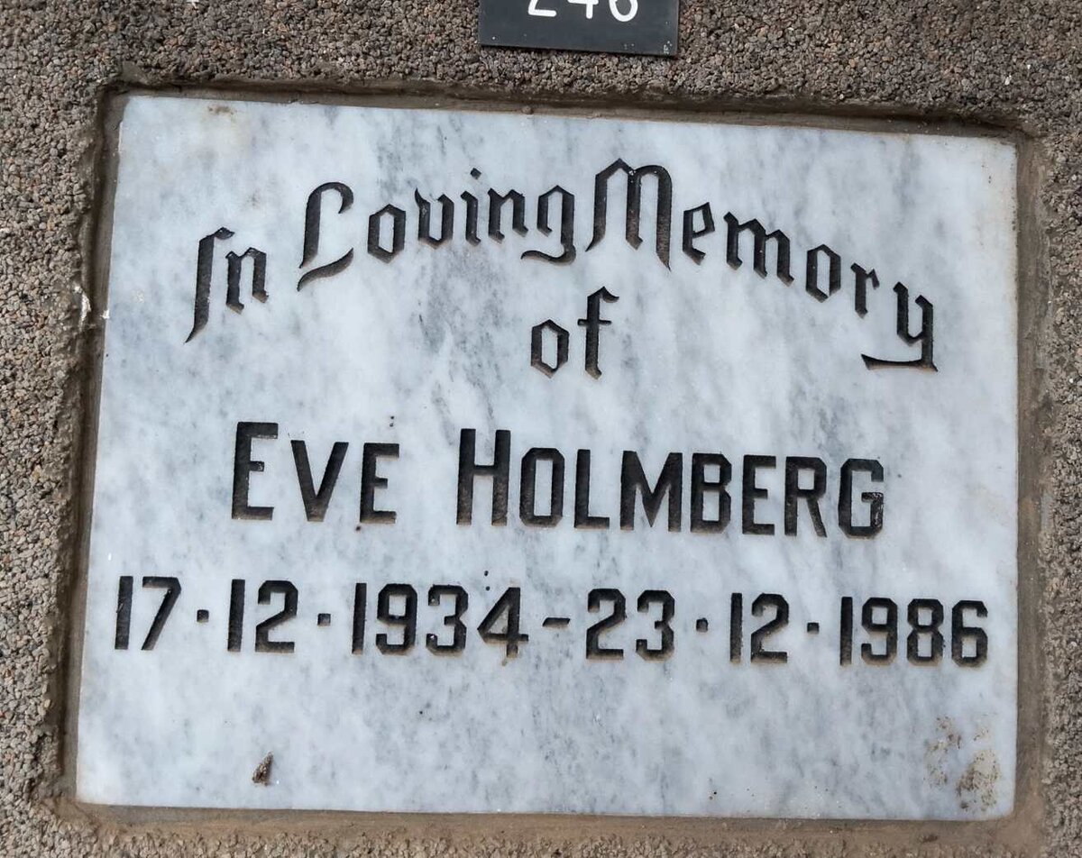 HOLMBERG Eve 1934-1986