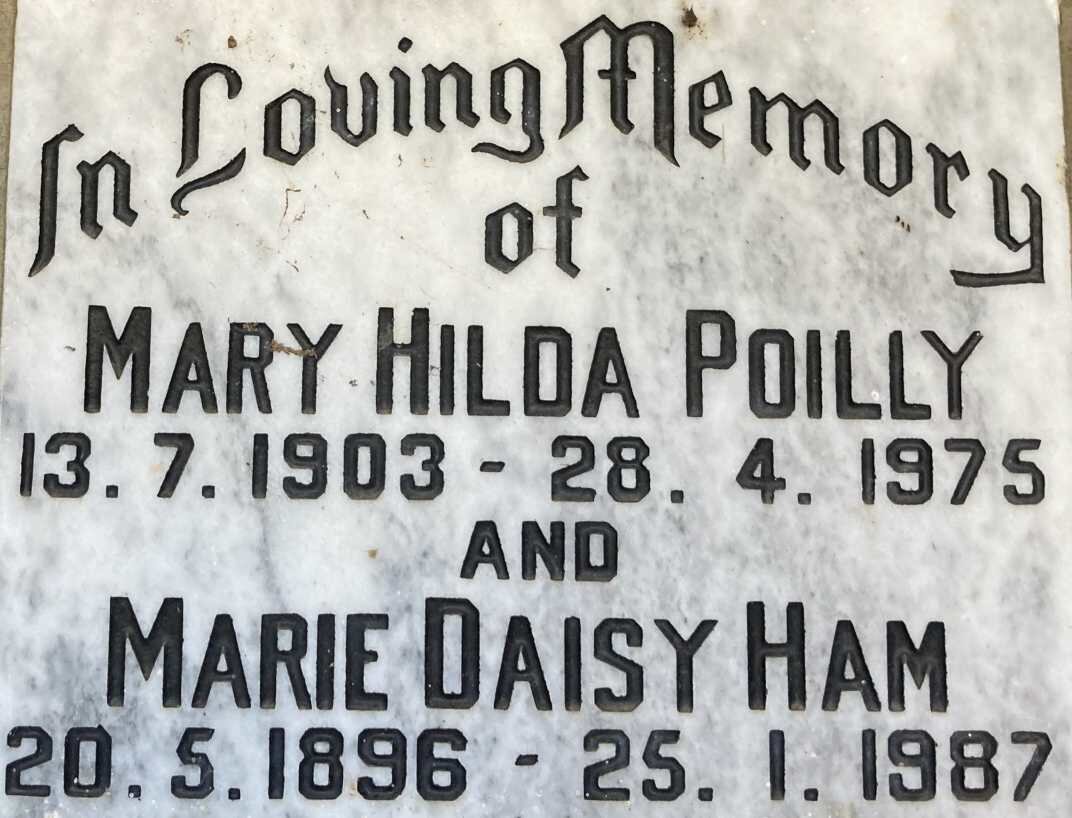 HAM Marie Daisy 1896-1987 :: POILLY Mary Hilda 1903-1975