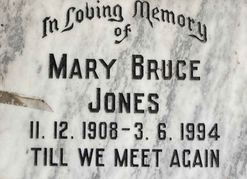 JONES Mary Bruce 1908-1994