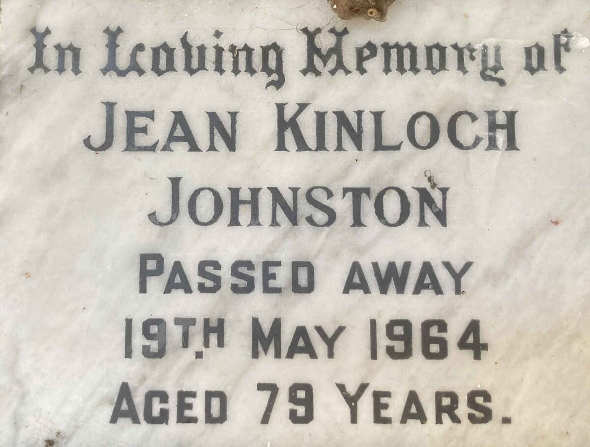 JOHNSTON Jean Kinloch -1964