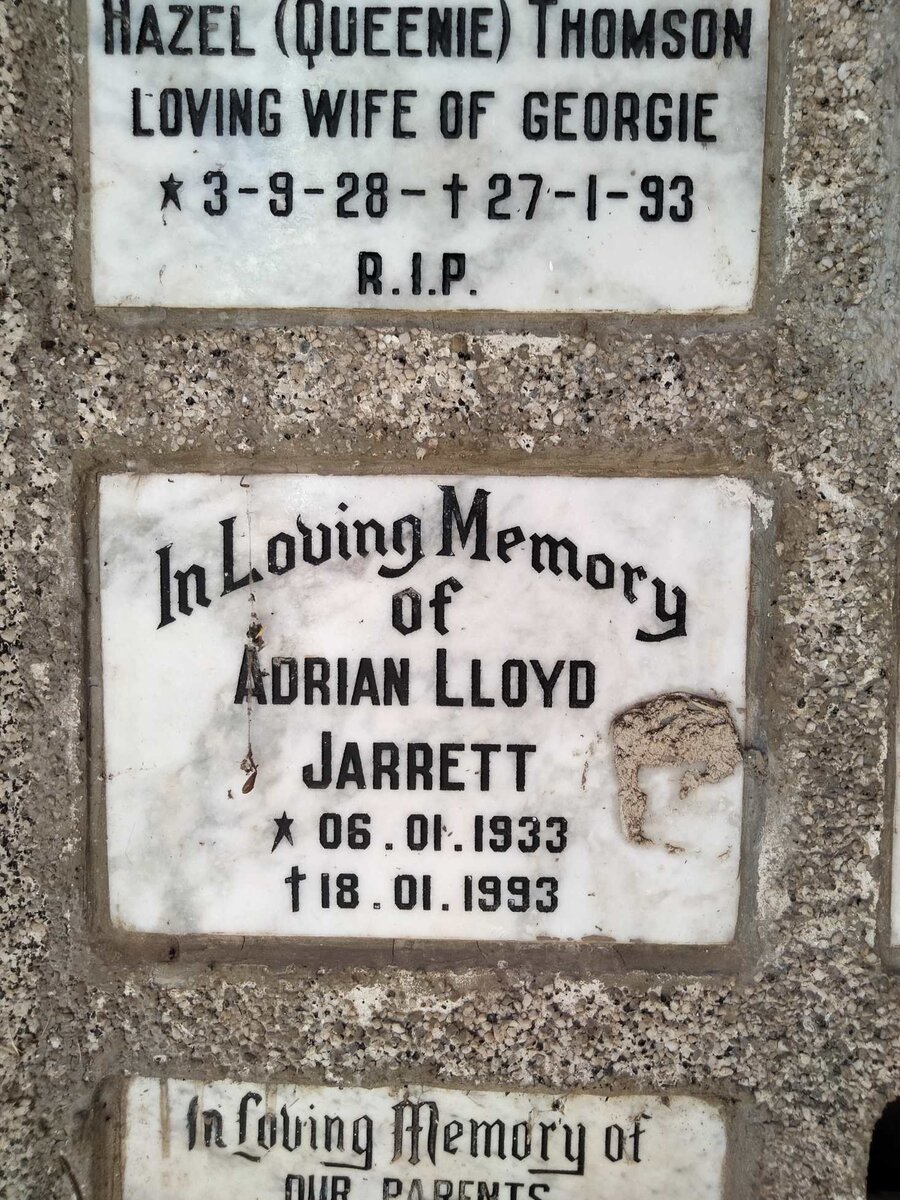 JARRETT Adrian Lloyd 1933-1993