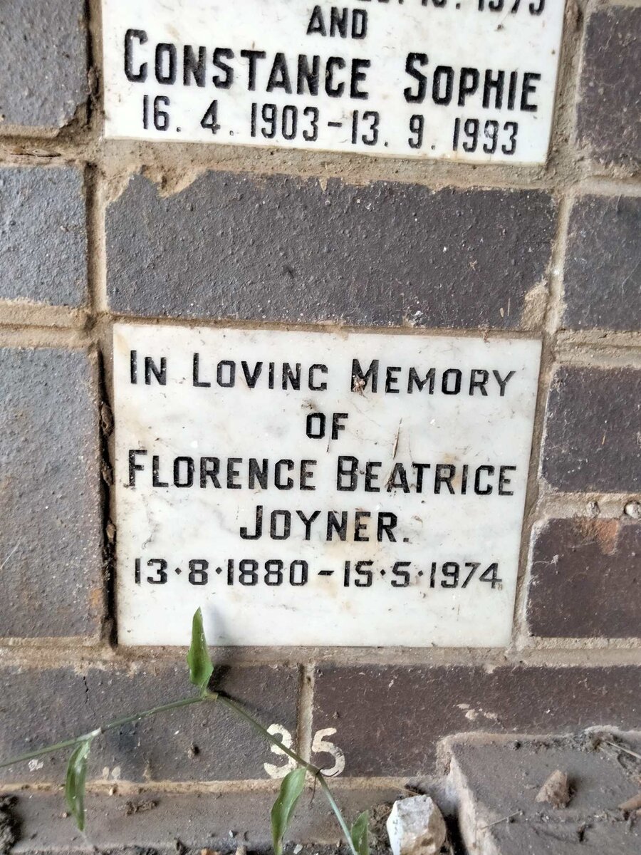 JOYNER Florence Beatrice 1880-1974