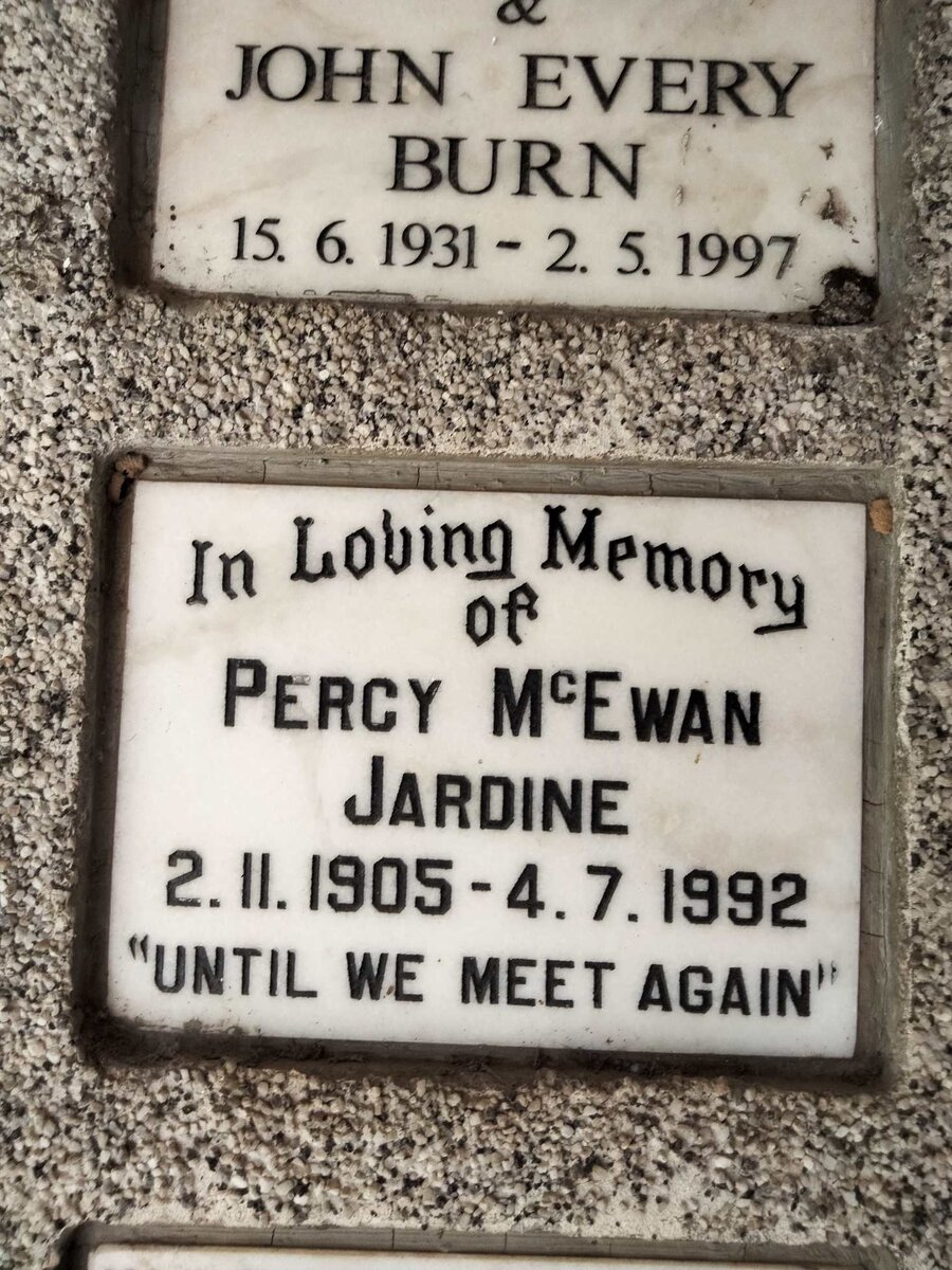 JARDINE Percy McEwan 1905-1992