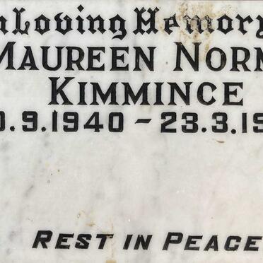 KIMMINCE Maureen Norma 1940-1972