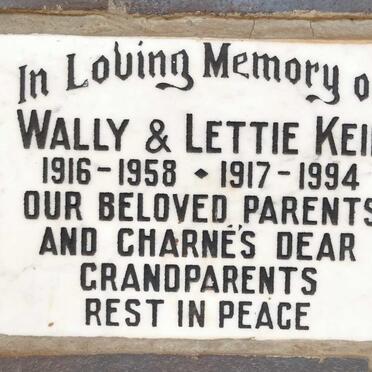 KEIR Wally 1916-1958 & Lettie 1917-1994