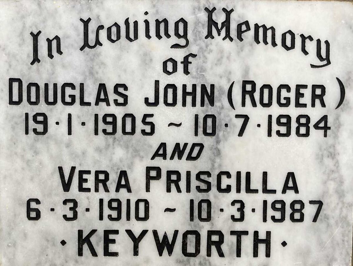 KEYWORTH Douglas John 1905-1984 & Vera Priscilla 1910-1987