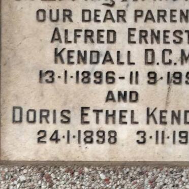 KENDALL Alfred Ernest 1896-1953 & Doris Ethel 1898-1977