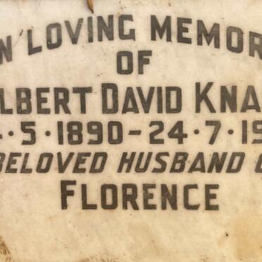 KNAPP Albert David 1890-1971