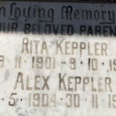 KEPPLER Alex 1904-1993 & Rita 1901-1981