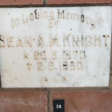 KNIGHT Sean A.M. 1970-1990