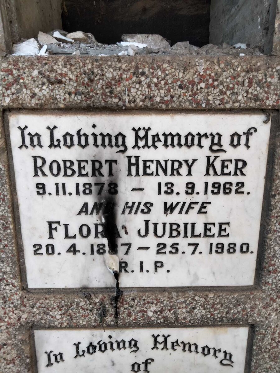KER Robert Henry 1878-1962 & Flora Jubilee 1887-1980