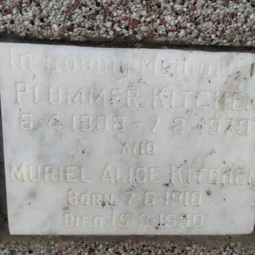 KITCHEN Plummer 1908-1979 & Muriel Alice 1910-1990