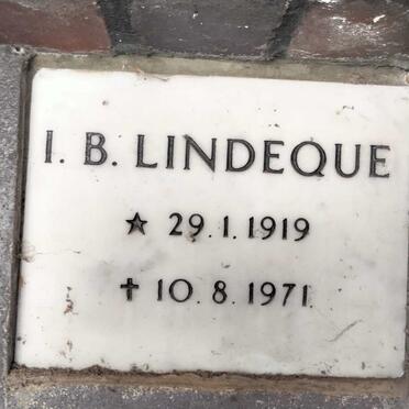 LINDEQUE I.B. 1919-1971