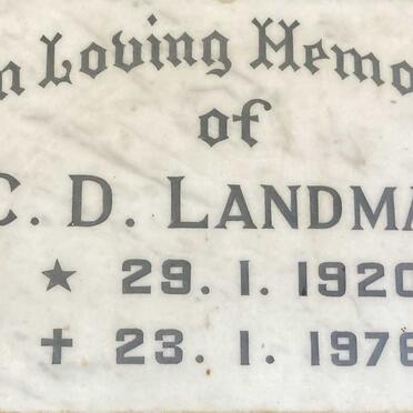 LANDMAN C.D. 1920-1976