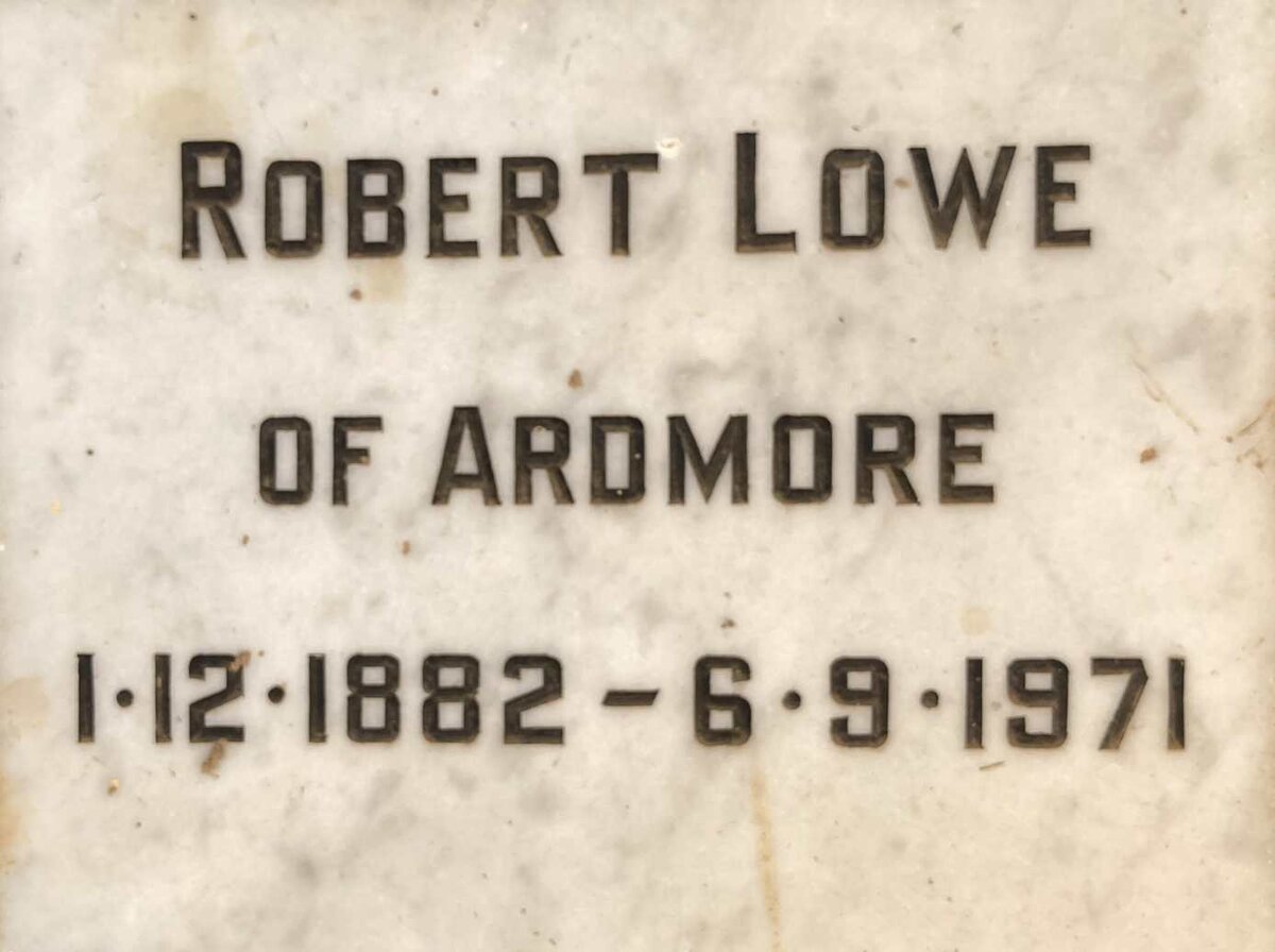 LOWE Robert 1882-1971
