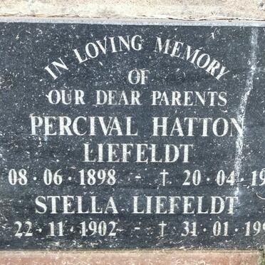 LIEFELDT Percival Hatton 1898-1983 & Stella 1902-1996