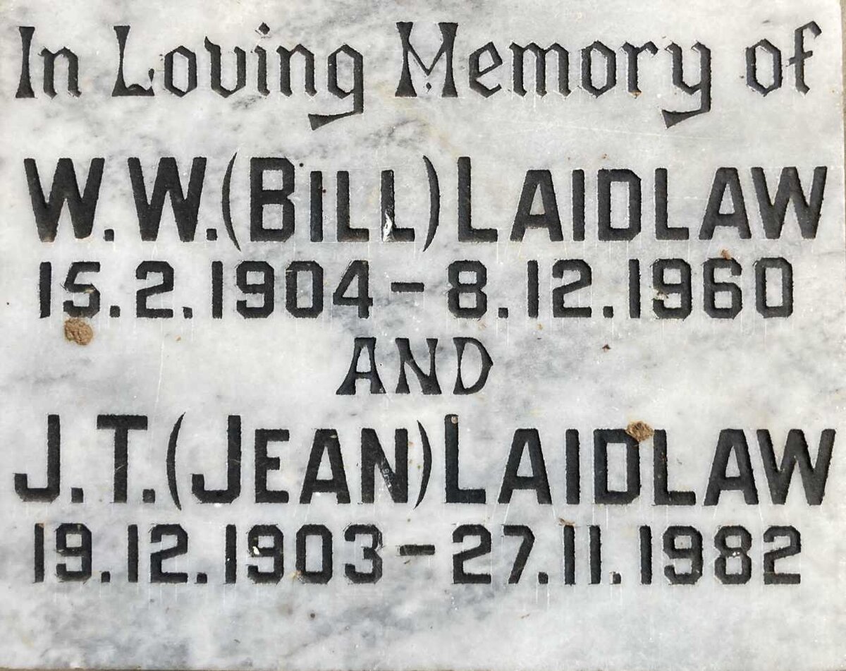 LAIDLAW W.W. 1904-1960 & J.T. 1903-1982