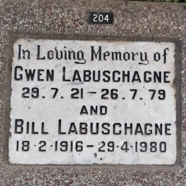 LABUSCHAGNE Bill 1916-1980 & Gwen 1921-1979