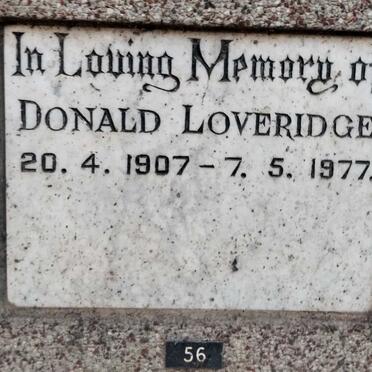 LOVERIDGE Donald 1907-1977