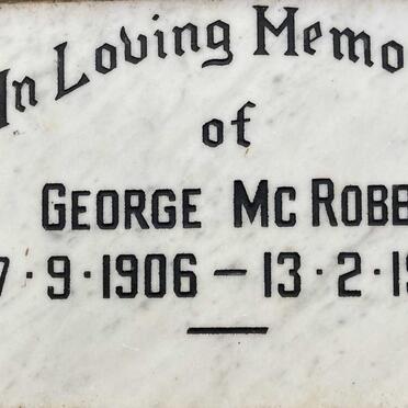 MCROBB George 1906-1985