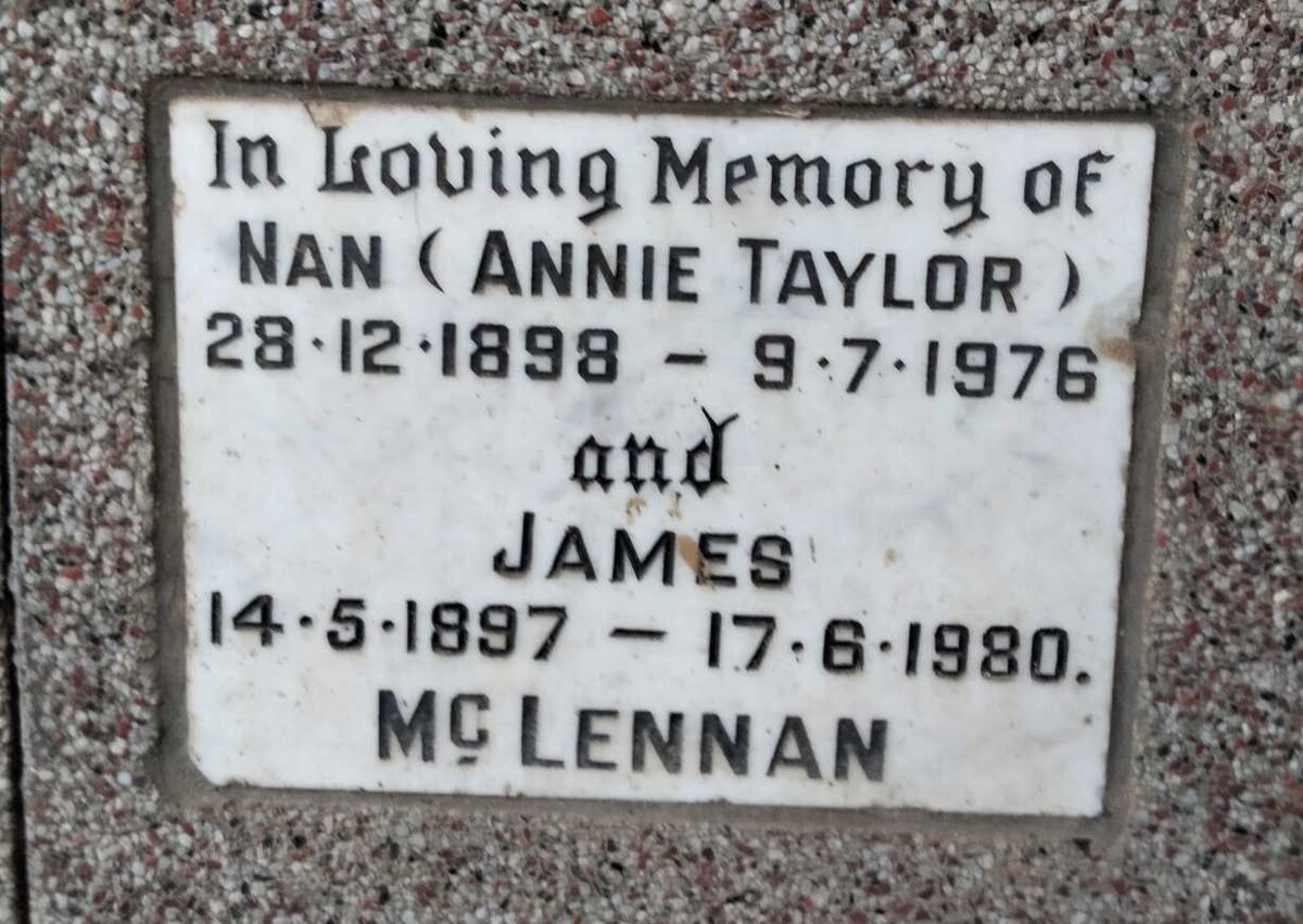 MCLENNAN James 1897-1980 & Annie Taylor 1898-1976