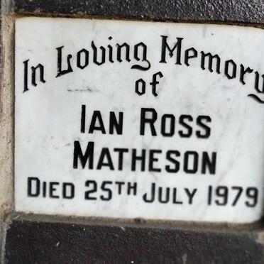 MATHESON Ian Ross -1979