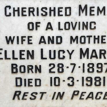 MARSH Ellen Lucy 1897-1981