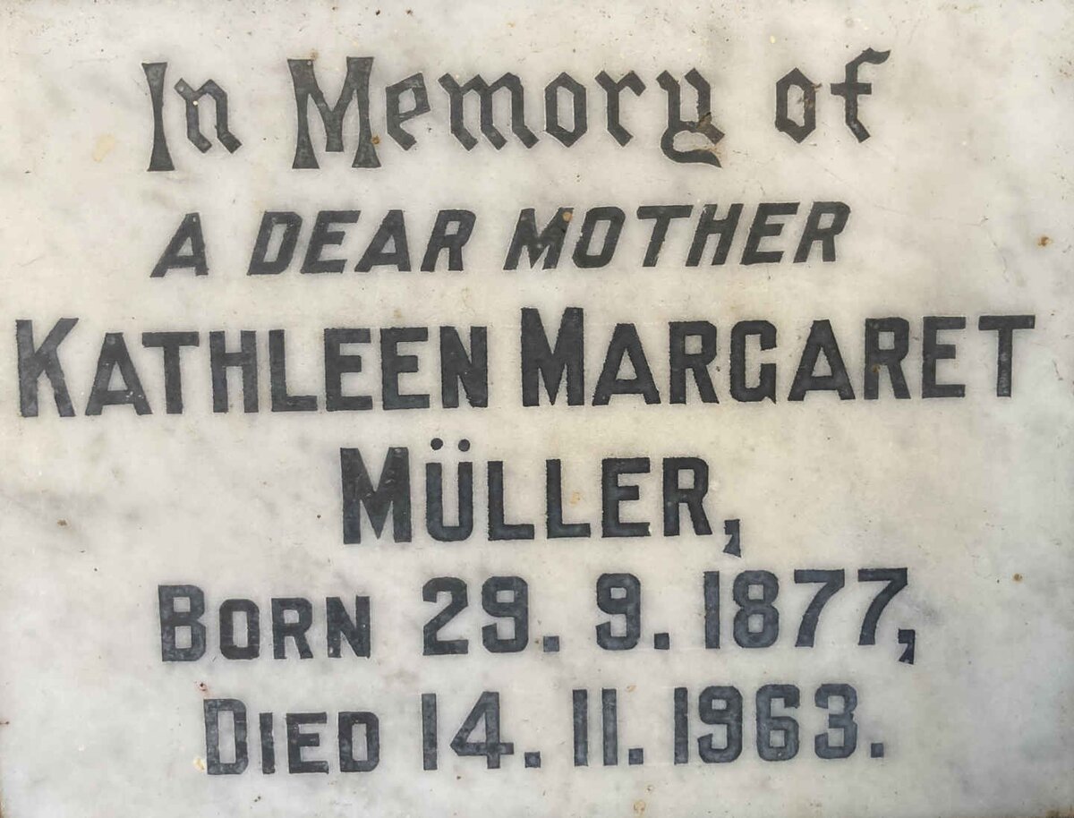 MULLER Kathleen Margaret 1877-1963