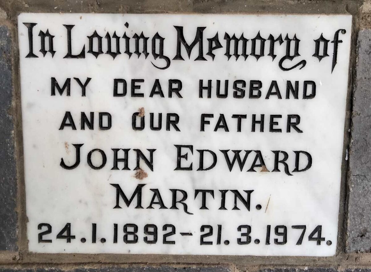 MARTIN John Edward 1892-1974