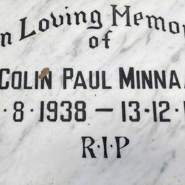 MINNAAR Colin Paul 1938-1984