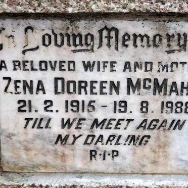 MCMAHON Zena Doreen 1915-1988