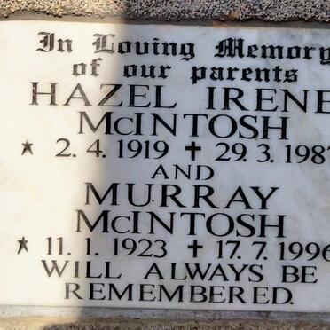 MCINTOSH Murray 1923-1996 & Hazel Irene 1919-1987