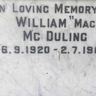 MCDULING William 1920-1962