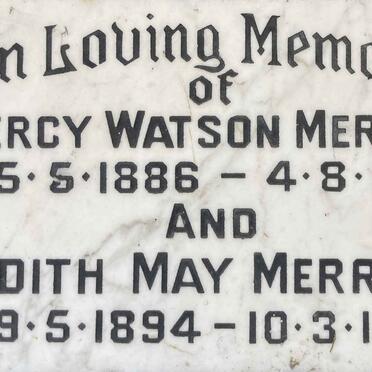 MERRICK Percy Watson 1886-1961 & Edith May 1894-1980