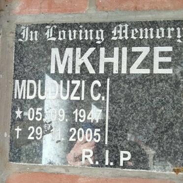 MKHIZE Mduduzi C. 1947-2005