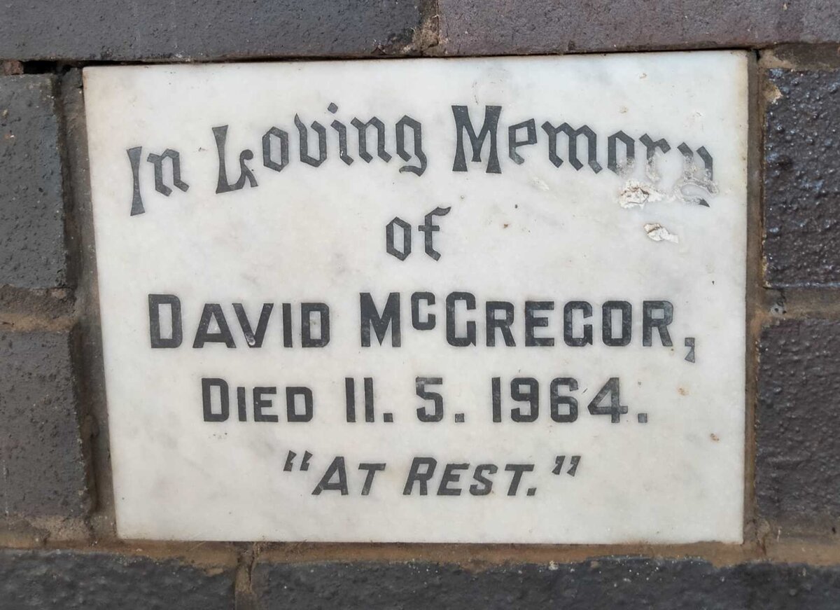 MCGREGOR David -1964