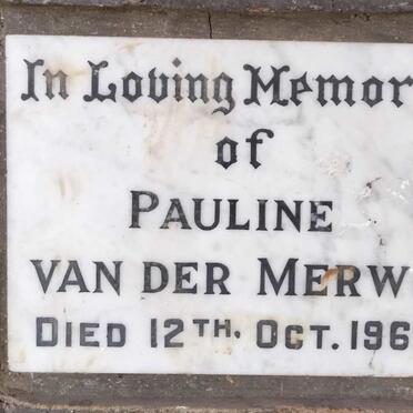 MERWE Pauline, van der -1966