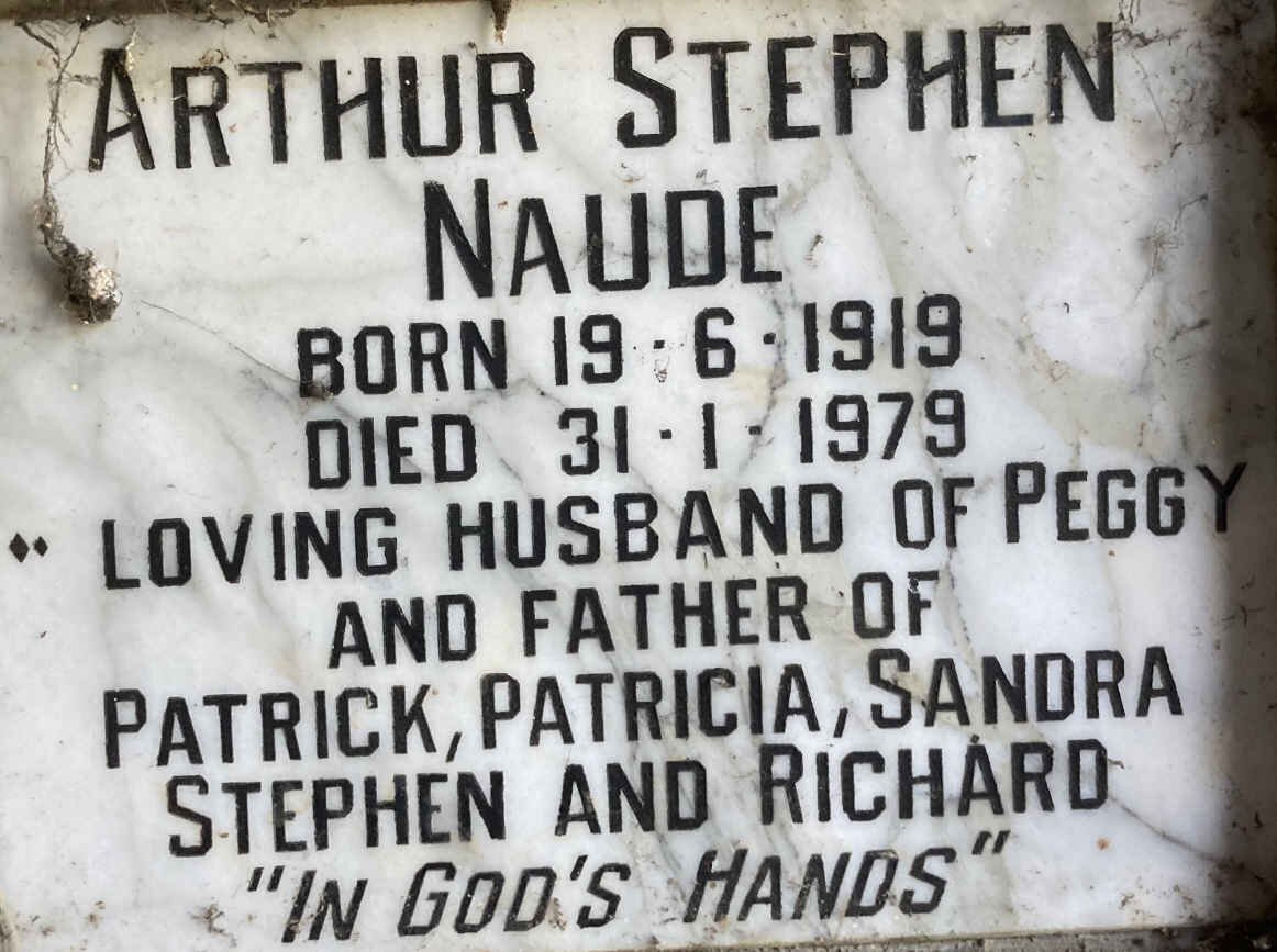 NAUDE Arthur Stephen 1919-1979 