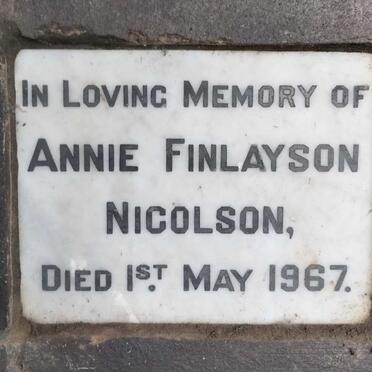 NICOLSON Annie Finlayson -1967