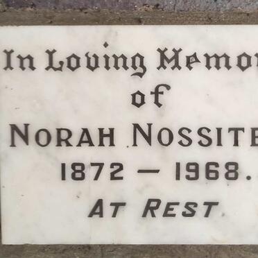 NOSSITER Norah 1872-1968