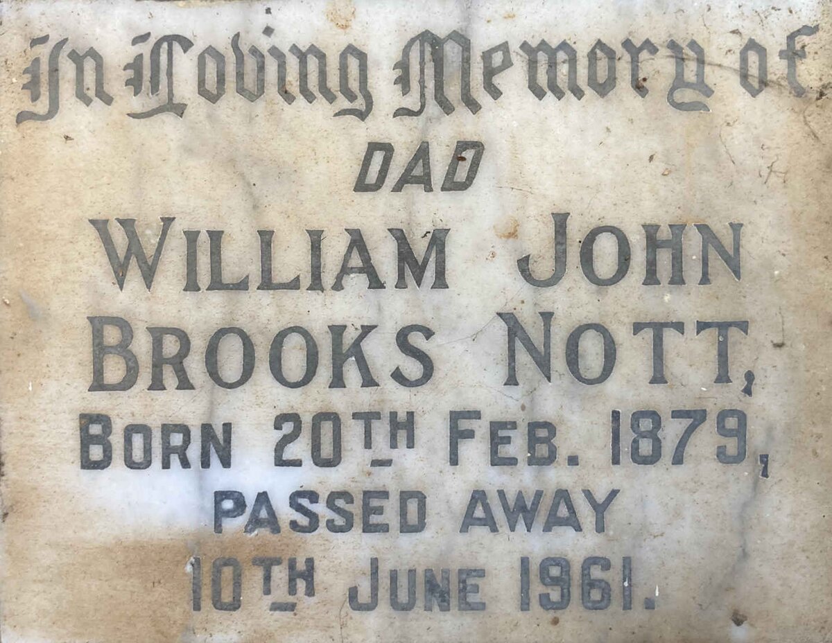 NOTT William John Brooks 1879-1961