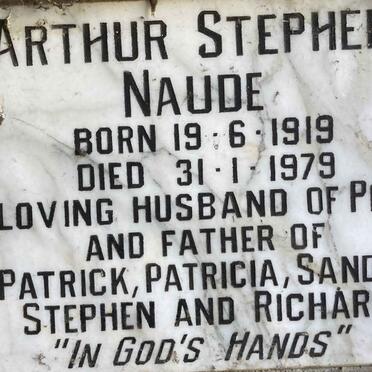 NAUDE Arthur Stephen 1919-1979 