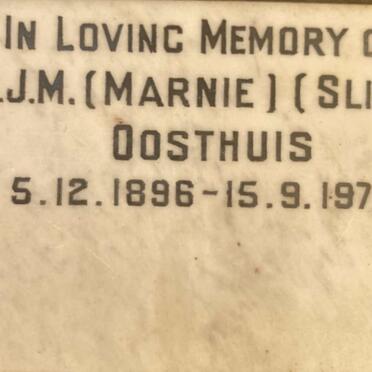 OOSTHUIS H.J.M. 1896-1970